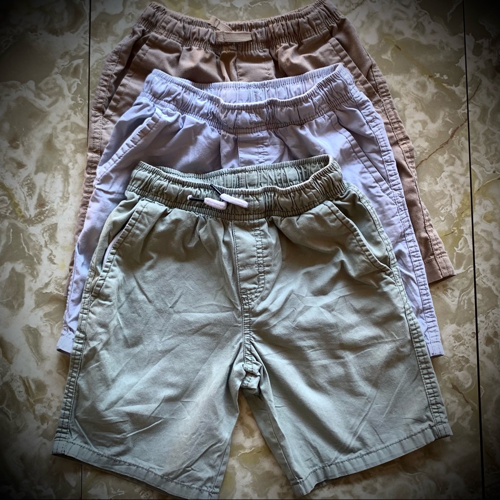 3pk pull-on chino shorts